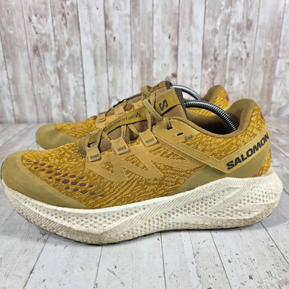 Salomon Aero Glide 2 GRVL Mens 11.5 Running Shoes Golden Oak 478120 Sneaker